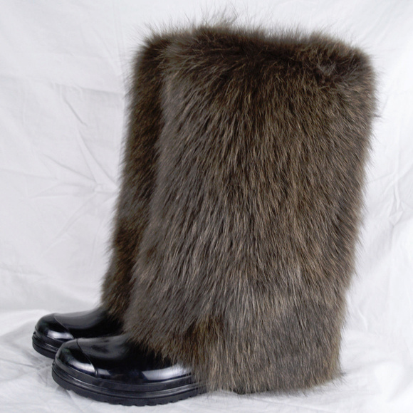 Marni Brown Fur Winter Boots - Picture 1 of 6